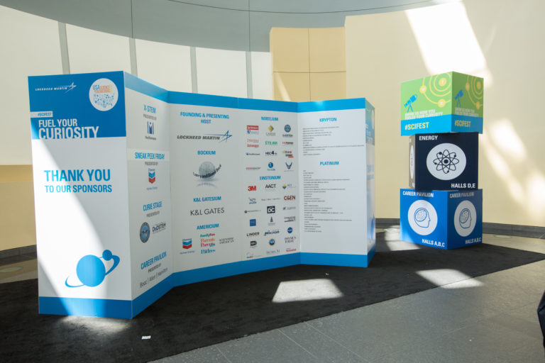 Sponsor Board at the Festival Expo