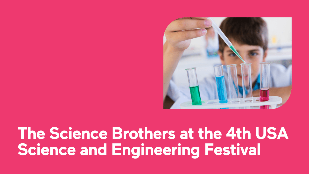 Boy with test tubes at Science and Engineering Festival.