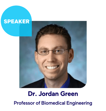 Speaker Dr. Jordan Green, Biomedical Engineering Professor, smiling portrait.