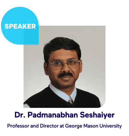 Portrait of a speaker at George Mason University.