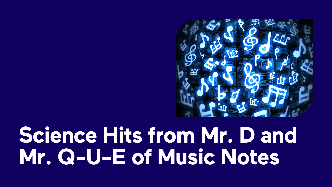 Concept of music notes glowing over a digital background.