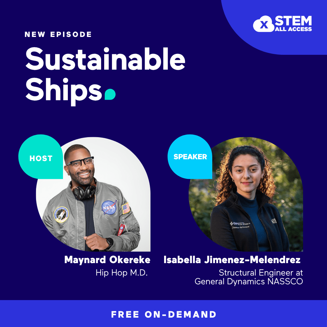 Podcast episode on Sustainable Ships with host and speaker featured.