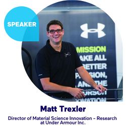 Man in a polo shirt speaking at a conference about innovation.