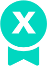 Teal circular ribbon icon with a white 'X' in the center.