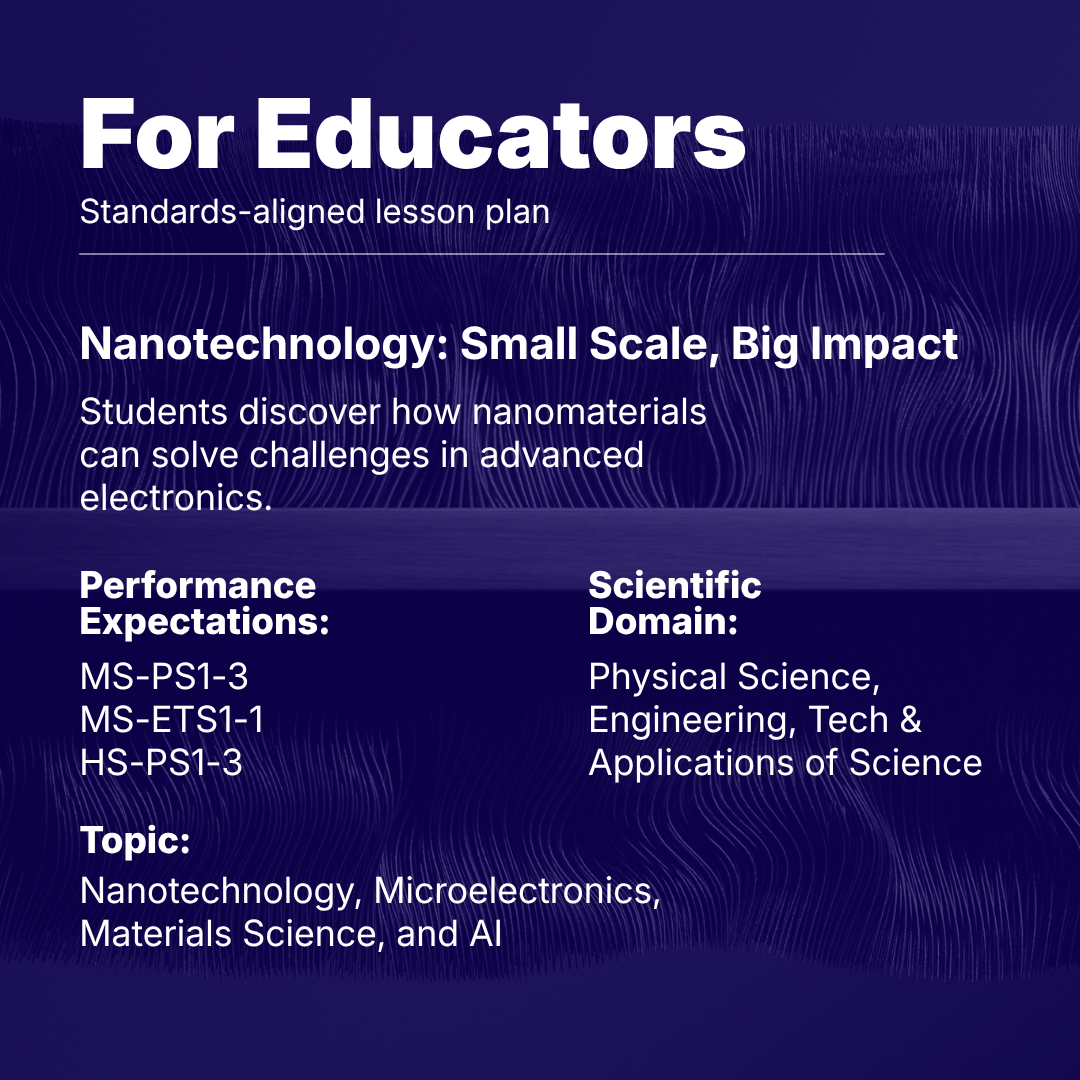 Lesson plan for educators on nanotechnology and electronics challenges